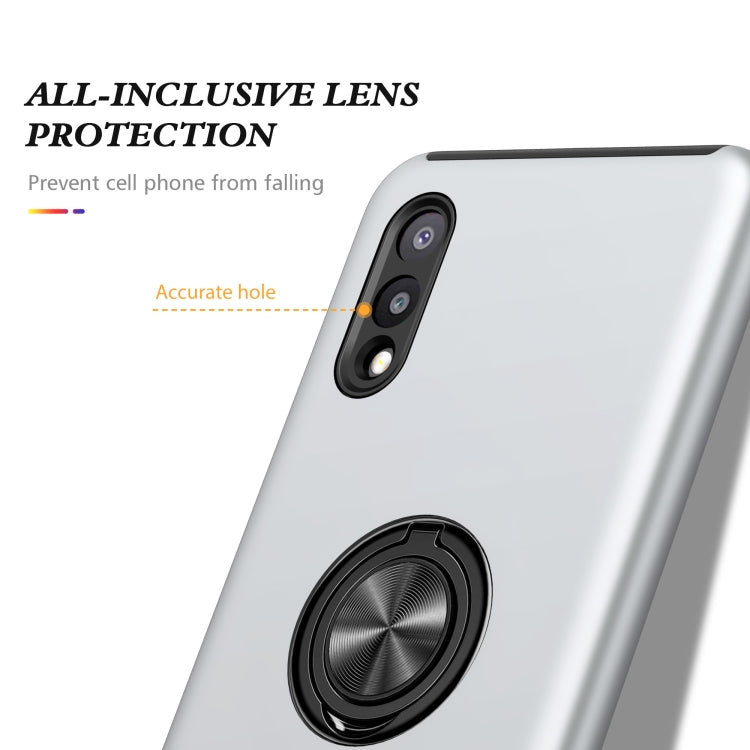 For Samsung Galaxy A02 EU Version PC + TPU Shockproof Magnetic Protective Case with Invisible Ring Holder