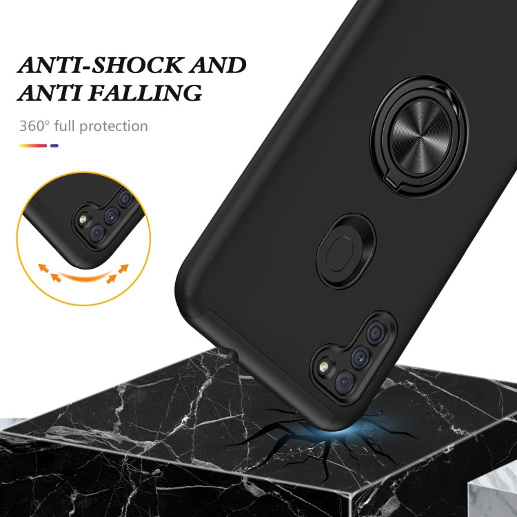 For Samsung Galaxy A11 PC + TPU Shockproof Magnetic Protective Case with Invisible Ring Holder