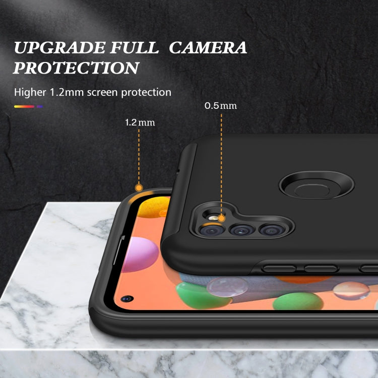 For Samsung Galaxy A11 PC + TPU Shockproof Magnetic Protective Case with Invisible Ring Holder