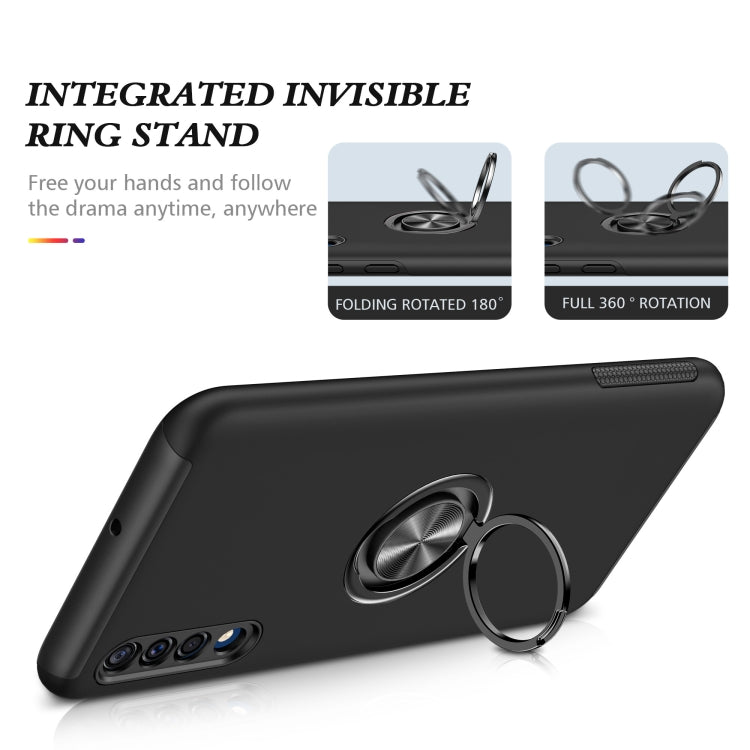 For Samsung Galaxy A30s / A50s / A50 PC + TPU Shockproof Magnetic Protective Case with Invisible Ring Holder