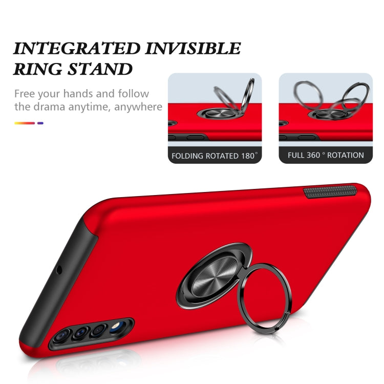 For Samsung Galaxy A30s / A50s / A50 PC + TPU Shockproof Magnetic Protective Case with Invisible Ring Holder