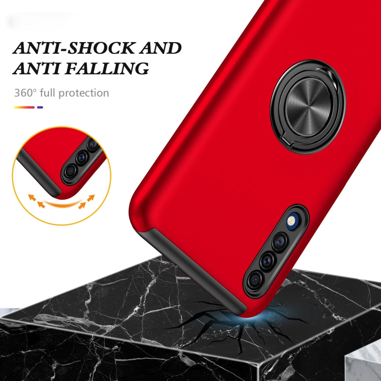 For Samsung Galaxy A30s / A50s / A50 PC + TPU Shockproof Magnetic Protective Case with Invisible Ring Holder