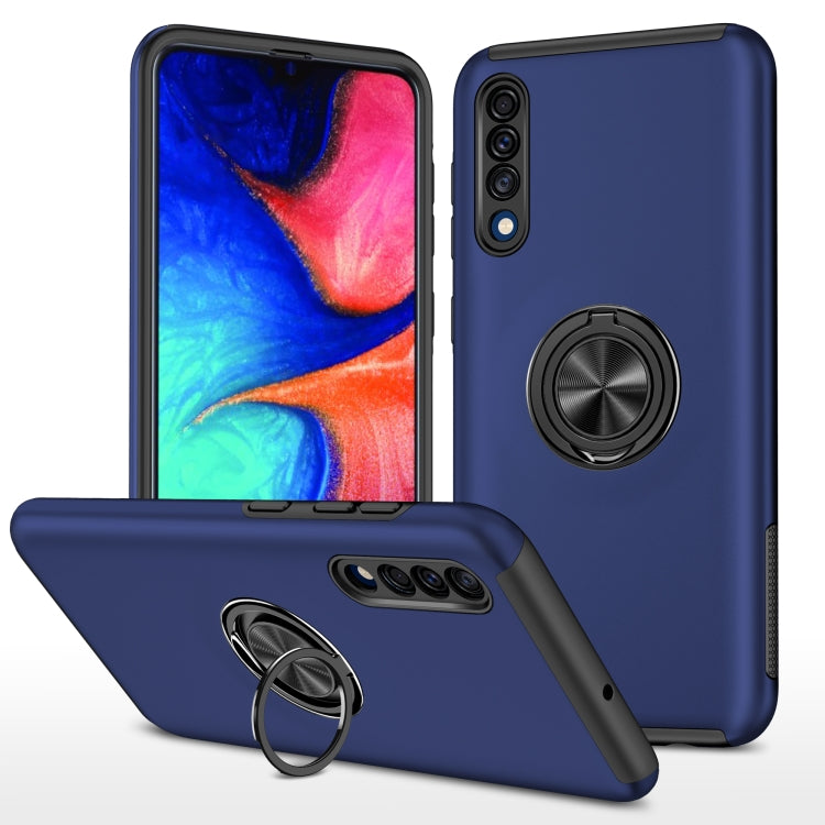 For Samsung Galaxy A30s / A50s / A50 PC + TPU Shockproof Magnetic Protective Case with Invisible Ring Holder