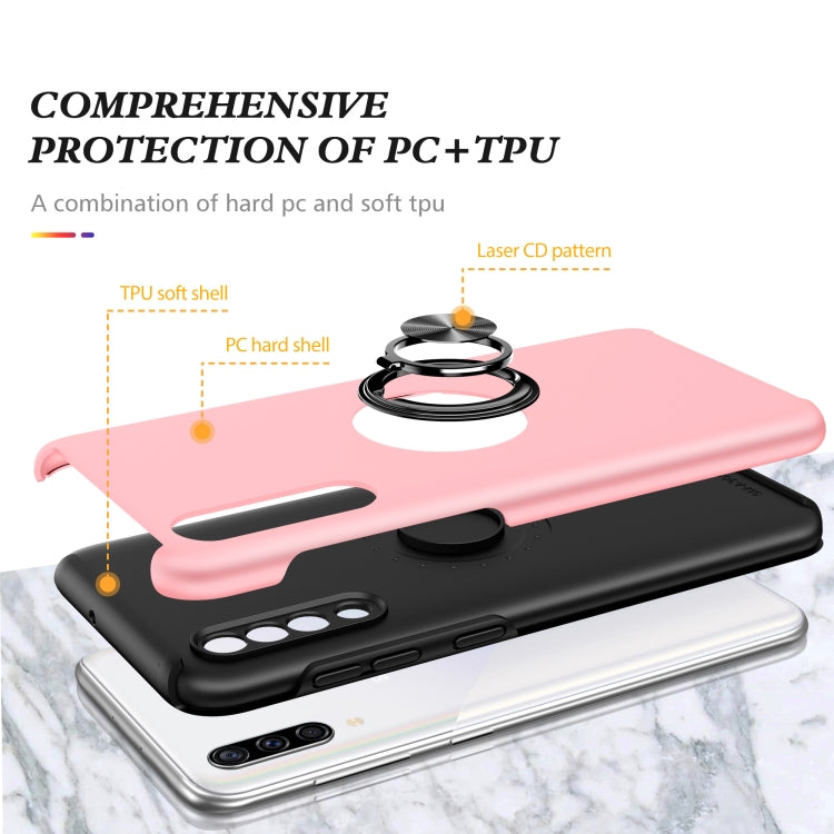 For Samsung Galaxy A30s / A50s / A50 PC + TPU Shockproof Magnetic Protective Case with Invisible Ring Holder
