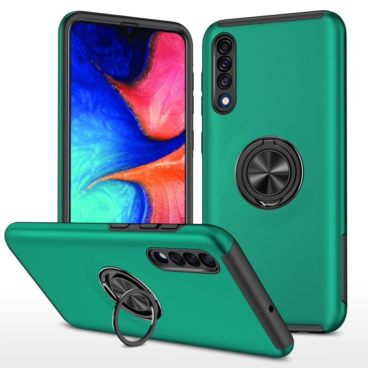 For Samsung Galaxy A30s / A50s / A50 PC + TPU Shockproof Magnetic Protective Case with Invisible Ring Holder