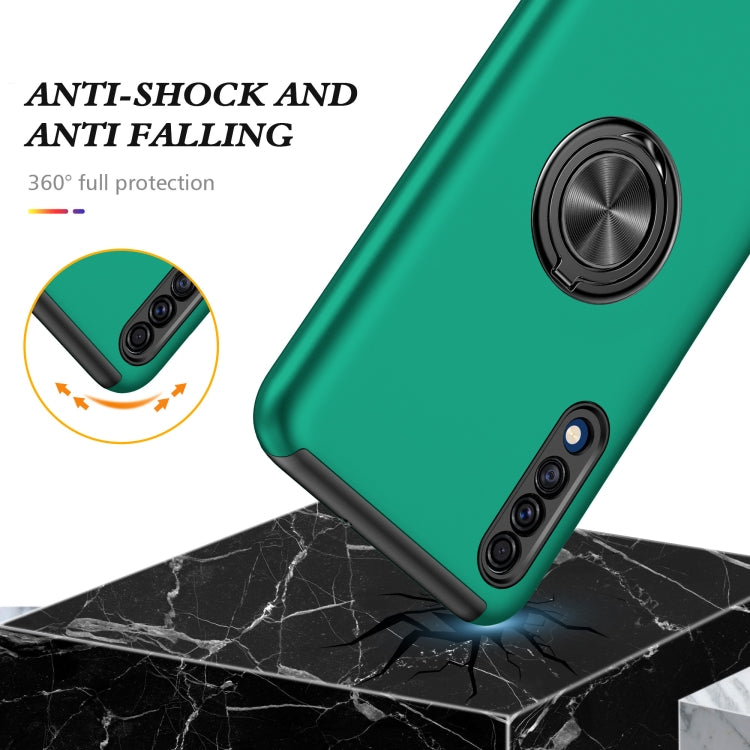 For Samsung Galaxy A30s / A50s / A50 PC + TPU Shockproof Magnetic Protective Case with Invisible Ring Holder