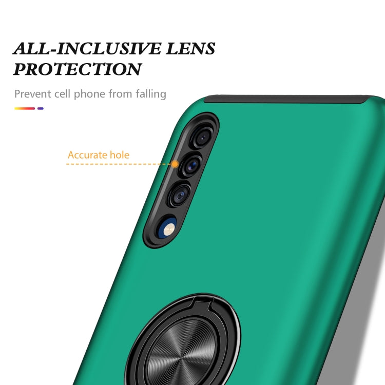 For Samsung Galaxy A30s / A50s / A50 PC + TPU Shockproof Magnetic Protective Case with Invisible Ring Holder