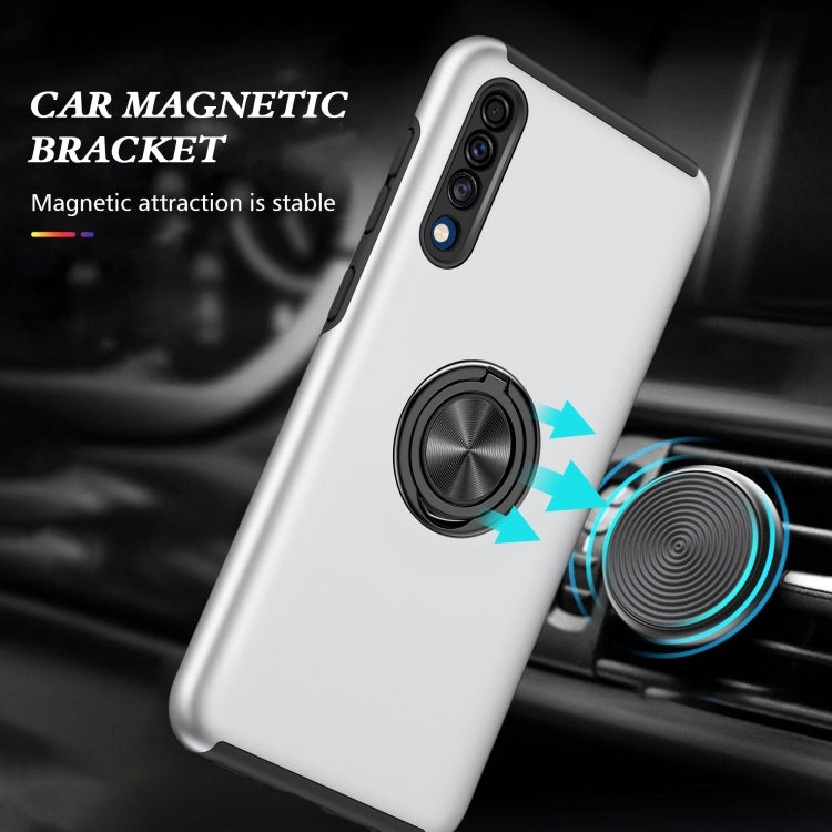 For Samsung Galaxy A30s / A50s / A50 PC + TPU Shockproof Magnetic Protective Case with Invisible Ring Holder