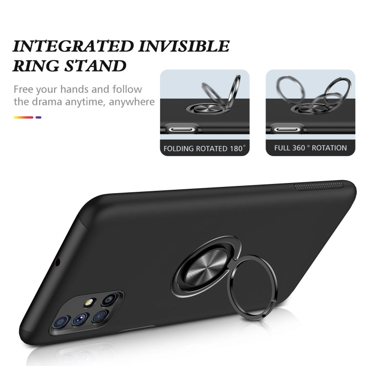 For Samsung Galaxy M51 PC + TPU Shockproof Magnetic Protective Case with Invisible Ring Holder