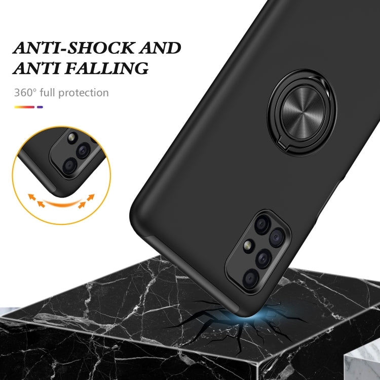 For Samsung Galaxy M51 PC + TPU Shockproof Magnetic Protective Case with Invisible Ring Holder