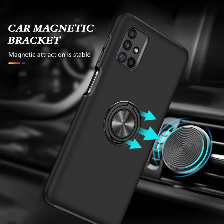 For Samsung Galaxy M51 PC + TPU Shockproof Magnetic Protective Case with Invisible Ring Holder
