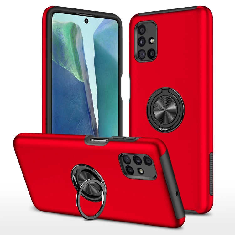 For Samsung Galaxy M51 PC + TPU Shockproof Magnetic Protective Case with Invisible Ring Holder