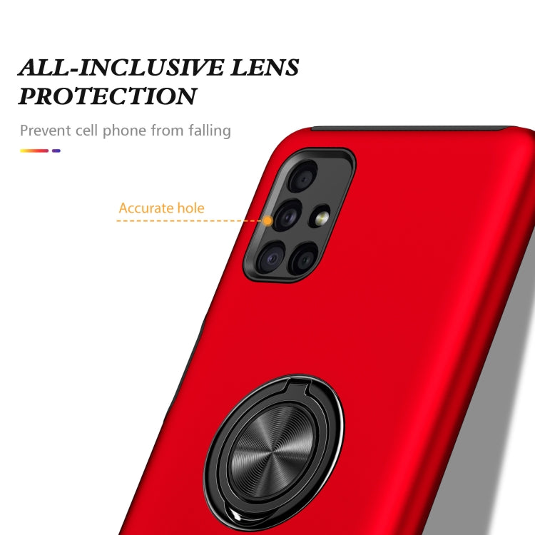 For Samsung Galaxy M51 PC + TPU Shockproof Magnetic Protective Case with Invisible Ring Holder