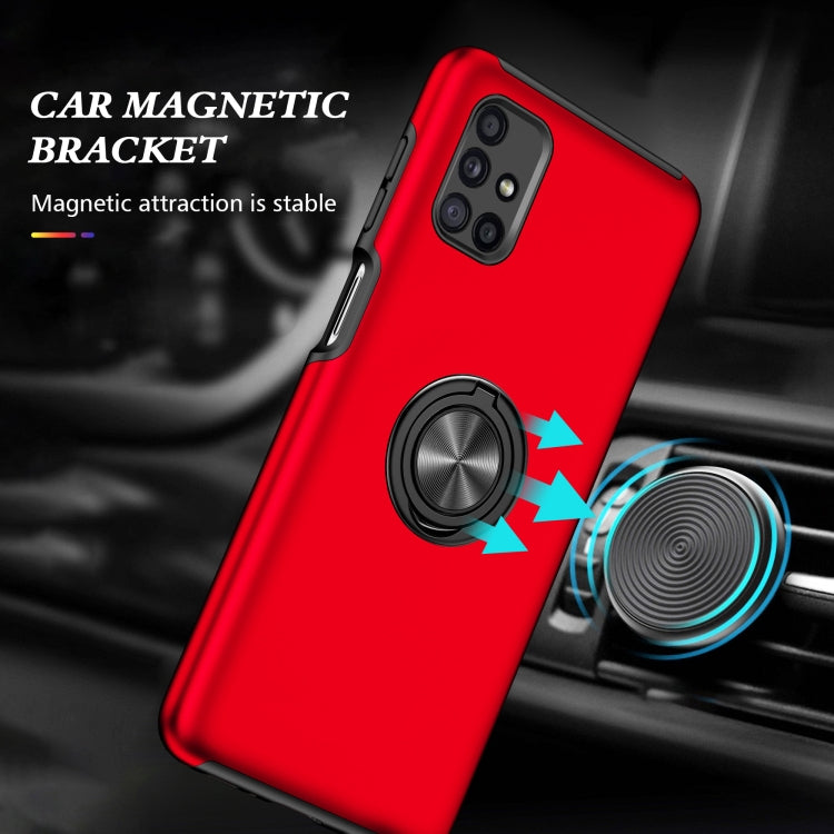 For Samsung Galaxy M51 PC + TPU Shockproof Magnetic Protective Case with Invisible Ring Holder