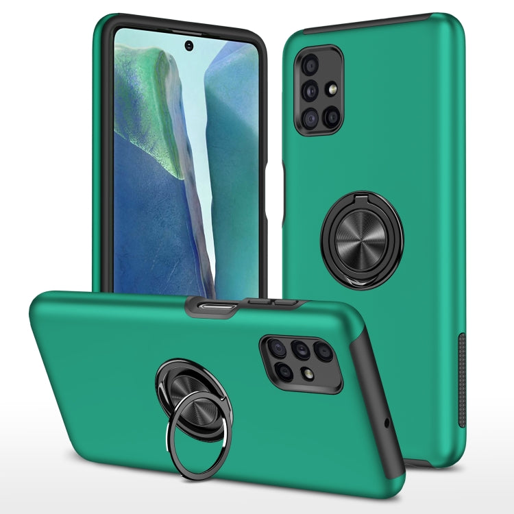 For Samsung Galaxy M51 PC + TPU Shockproof Magnetic Protective Case with Invisible Ring Holder