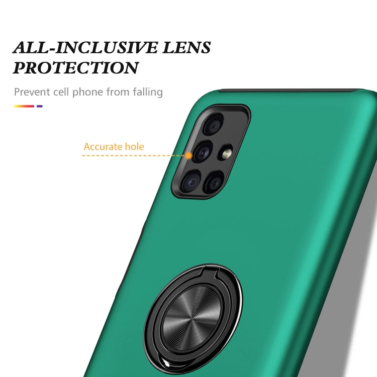 For Samsung Galaxy M51 PC + TPU Shockproof Magnetic Protective Case with Invisible Ring Holder