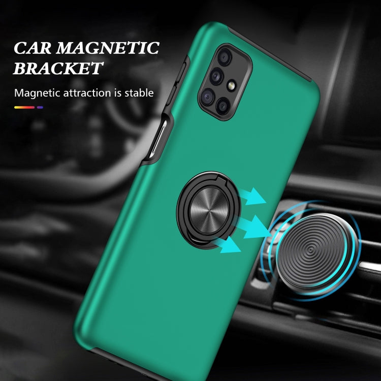 For Samsung Galaxy M51 PC + TPU Shockproof Magnetic Protective Case with Invisible Ring Holder