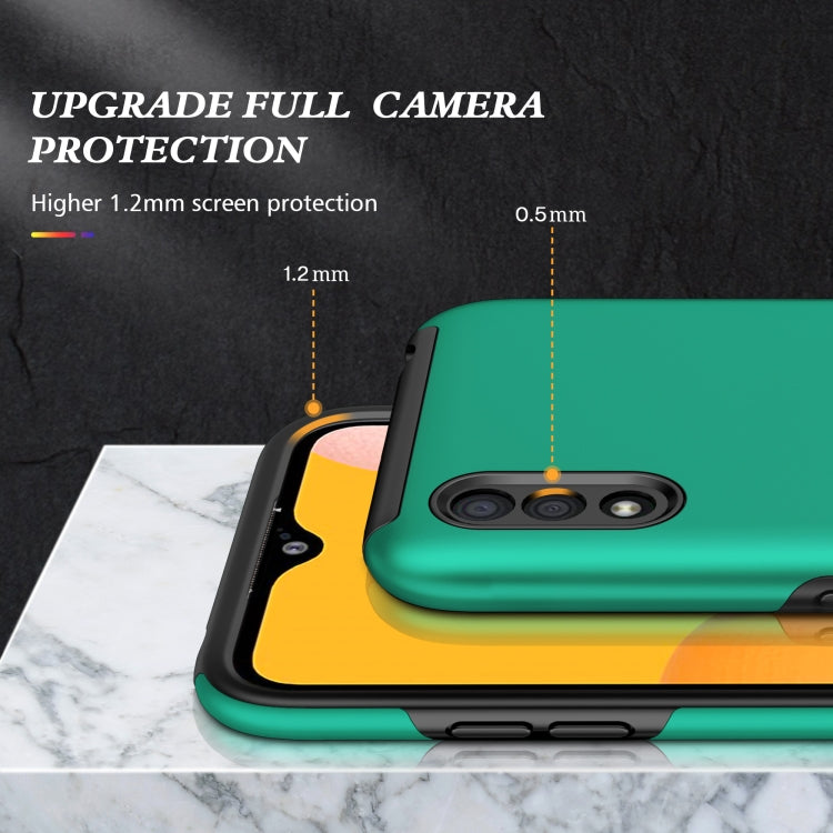 For Samsung Galaxy A01 PC + TPU Shockproof Magnetic Protective Case with Invisible Ring Holder