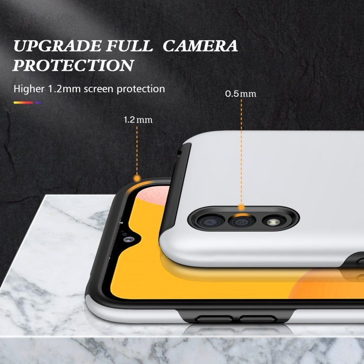 For Samsung Galaxy A01 PC + TPU Shockproof Magnetic Protective Case with Invisible Ring Holder