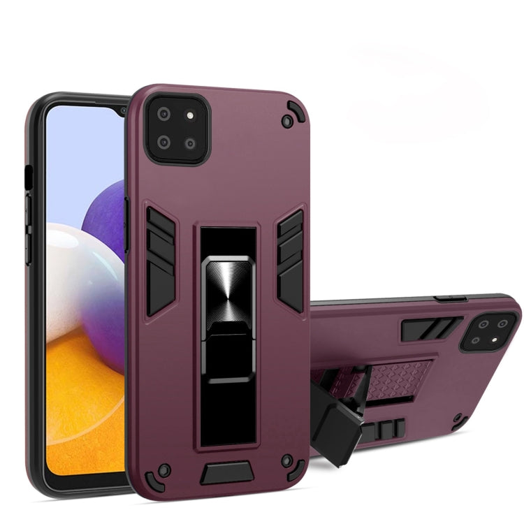 For Samsung Galaxy A22 5G 2 in 1 PC + TPU Shockproof Protective Case with Invisible Holder