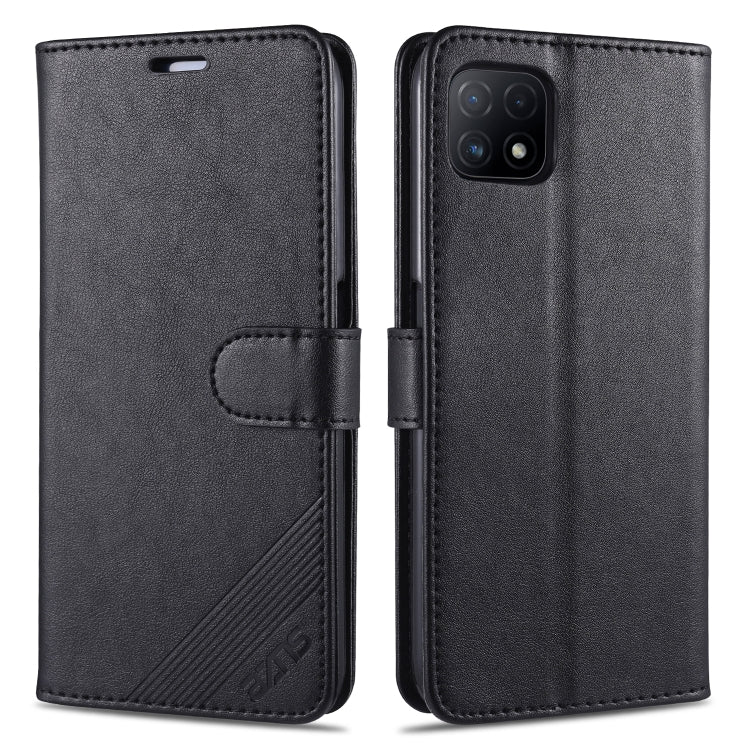 For OPPO A53 5G AZNS Sheepskin Texture Horizontal Flip Leather Case with Holder & Card Slots & Wallet