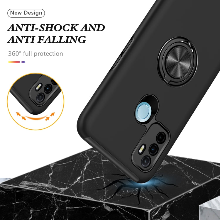 For OPPO A53 PC + TPU Shockproof Magnetic Protective Case with Invisible Ring Holder