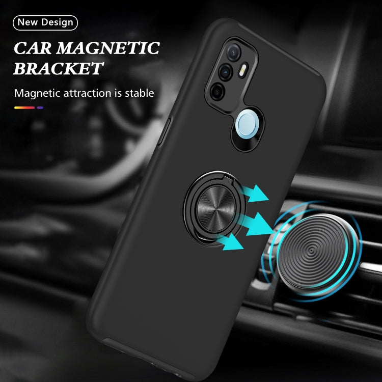 For OPPO A53 PC + TPU Shockproof Magnetic Protective Case with Invisible Ring Holder