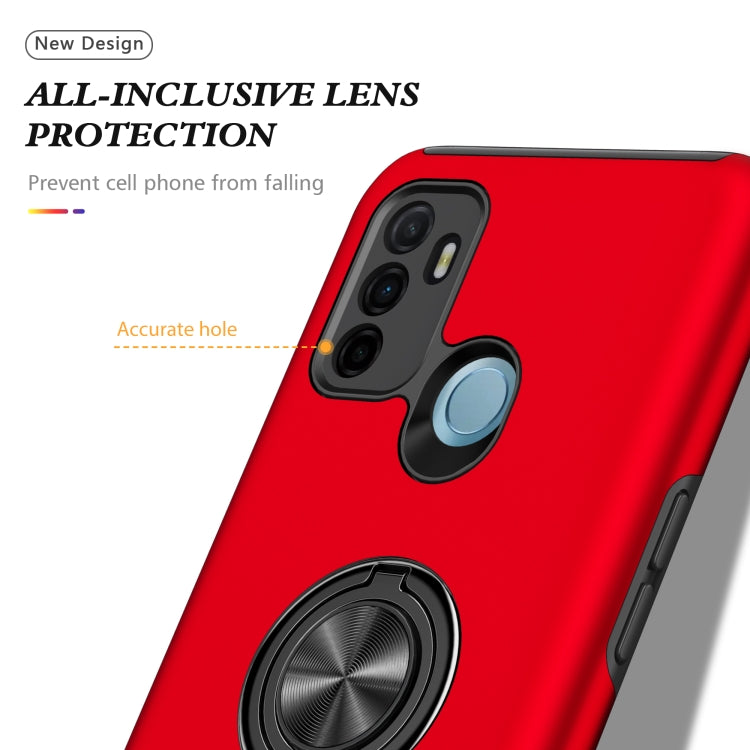 For OPPO A53 PC + TPU Shockproof Magnetic Protective Case with Invisible Ring Holder