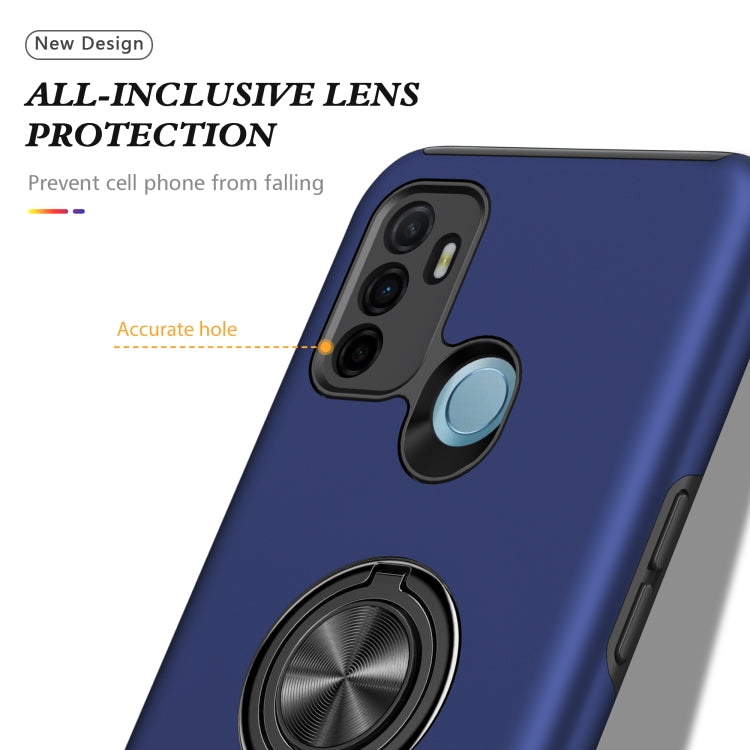 For OPPO A53 PC + TPU Shockproof Magnetic Protective Case with Invisible Ring Holder