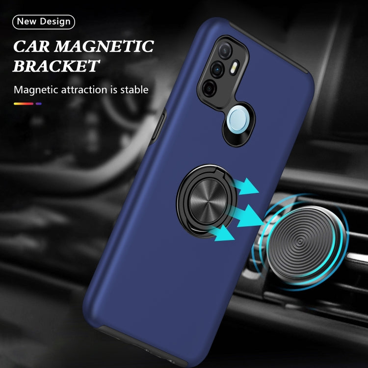 For OPPO A53 PC + TPU Shockproof Magnetic Protective Case with Invisible Ring Holder