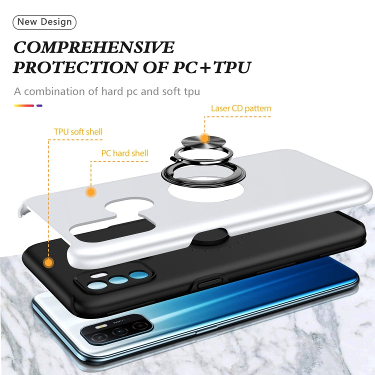 For OPPO A53 PC + TPU Shockproof Magnetic Protective Case with Invisible Ring Holder
