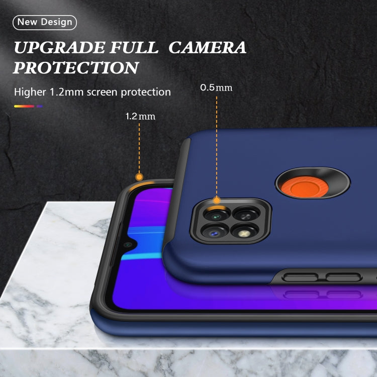 For Xiaomi Redmi 9C PC + TPU Shockproof Magnetic Protective Case with Invisible Ring Holder
