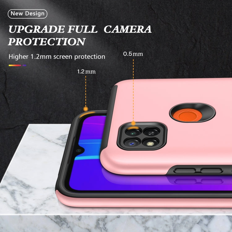 For Xiaomi Redmi 9C PC + TPU Shockproof Magnetic Protective Case with Invisible Ring Holder
