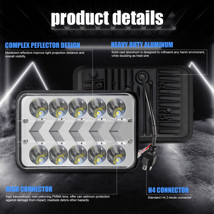 DC9-30V / 20W / 2000LM / IP67 5 inch Truck Running Water Turn Signal LED Dynamic Blinker Side Light