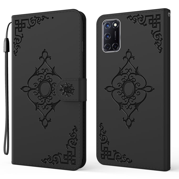 For OPPO A52 Embossed Fortune Flower Pattern Horizontal Flip Leather Case with Holder & Card Slot & Wallet & Lanyard