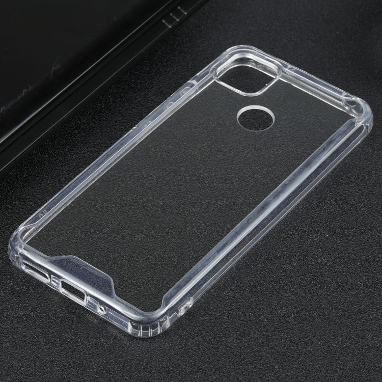 For Xiaomi Redmi 9C Four-corner Shockproof Transparent TPU + PC Protective Case