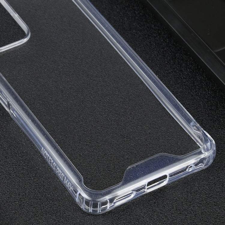 For Xiaomi Redmi Note 10 Pro Four-corner Shockproof Transparent TPU + PC Protective Case