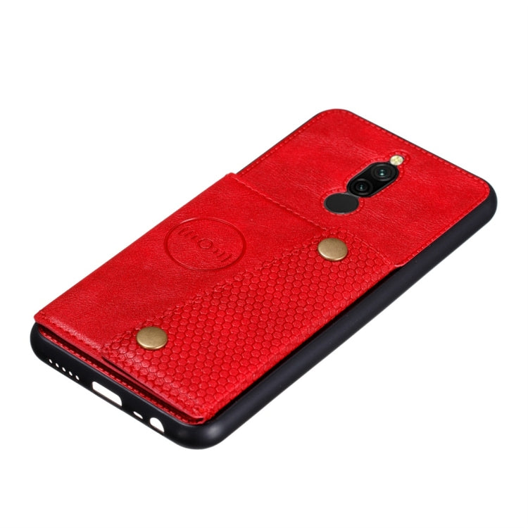 For Xiaomi Redmi 8 Shockproof Magnetic PU + TPU Protective Case with Card Slots
