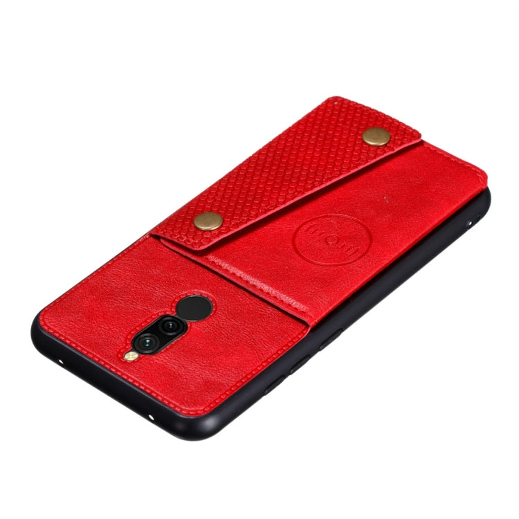 For Xiaomi Redmi 8 Shockproof Magnetic PU + TPU Protective Case with Card Slots