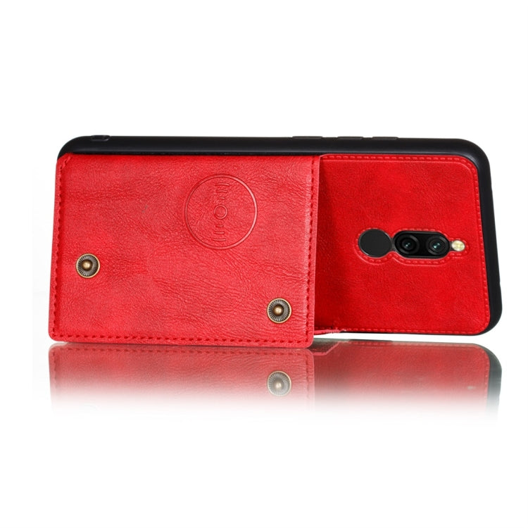 For Xiaomi Redmi 8 Shockproof Magnetic PU + TPU Protective Case with Card Slots