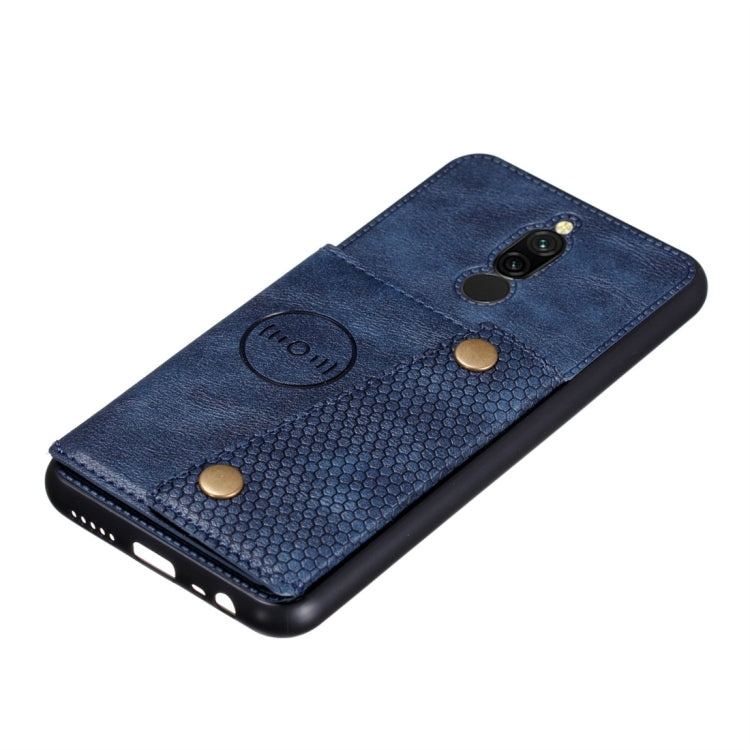 For Xiaomi Redmi 8 Shockproof Magnetic PU + TPU Protective Case with Card Slots