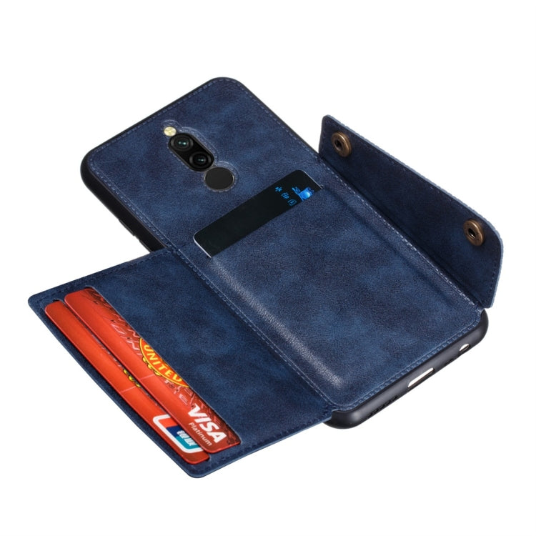 For Xiaomi Redmi 8 Shockproof Magnetic PU + TPU Protective Case with Card Slots