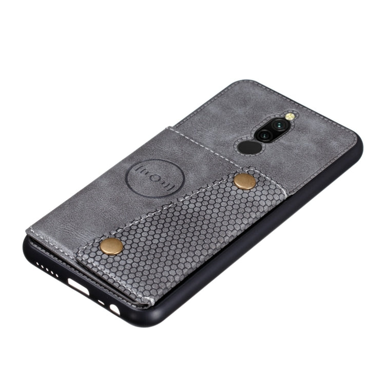 For Xiaomi Redmi 8 Shockproof Magnetic PU + TPU Protective Case with Card Slots