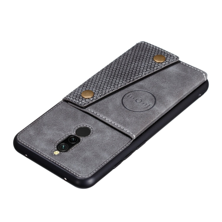 For Xiaomi Redmi 8 Shockproof Magnetic PU + TPU Protective Case with Card Slots