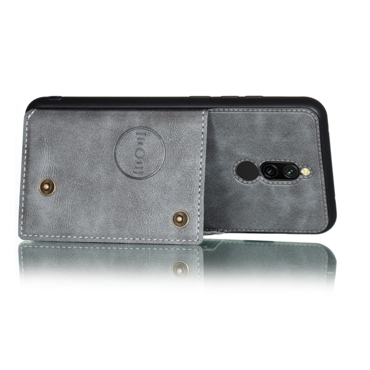 For Xiaomi Redmi 8 Shockproof Magnetic PU + TPU Protective Case with Card Slots