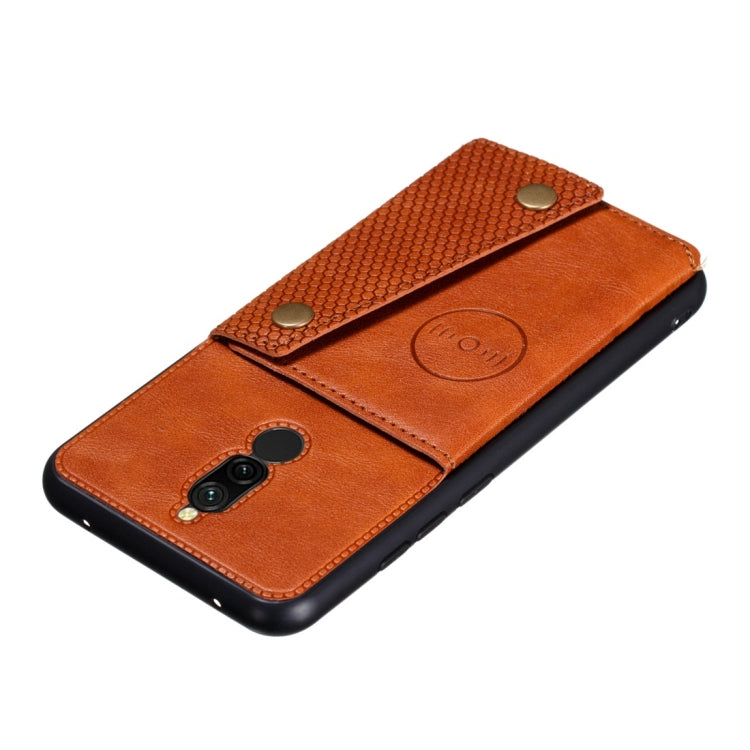 For Xiaomi Redmi 8 Shockproof Magnetic PU + TPU Protective Case with Card Slots