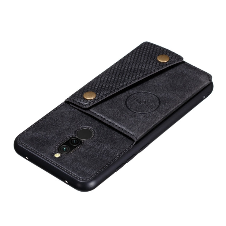 For Xiaomi Redmi 8 Shockproof Magnetic PU + TPU Protective Case with Card Slots