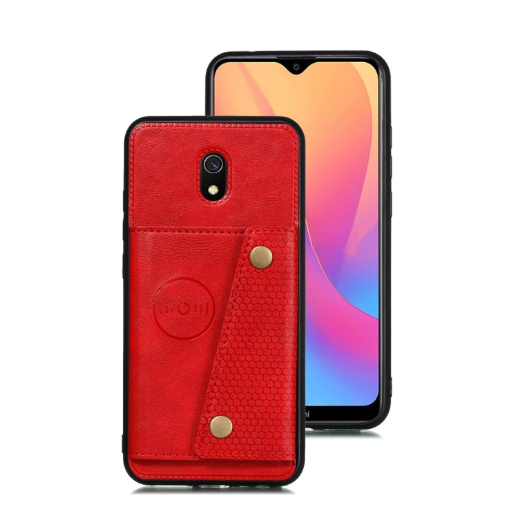 For Xiaomi Redmi 8A Shockproof Magnetic PU + TPU Protective Case with Card Slots