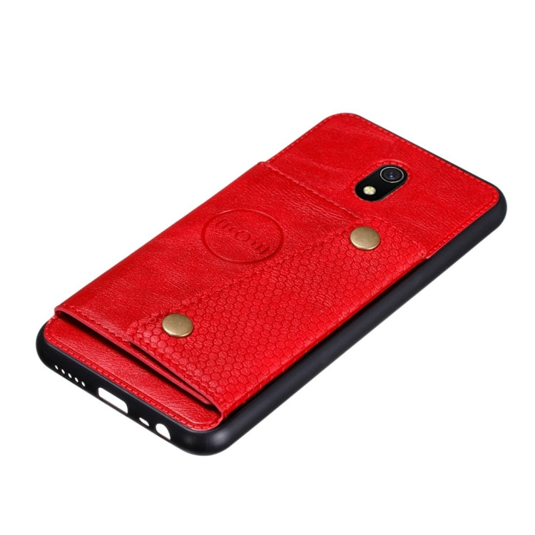 For Xiaomi Redmi 8A Shockproof Magnetic PU + TPU Protective Case with Card Slots