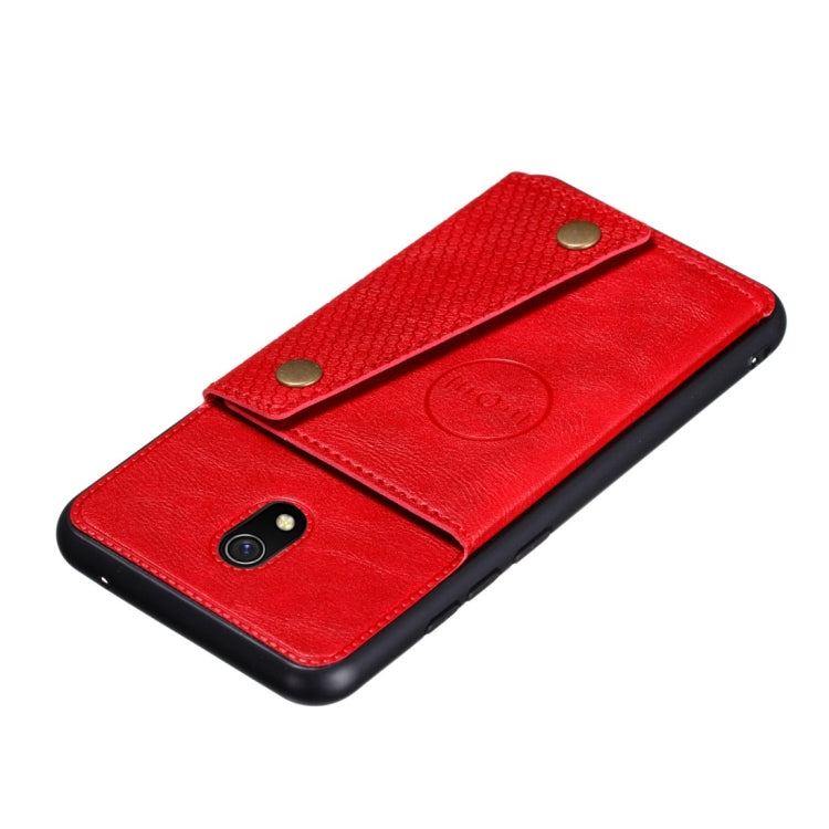 For Xiaomi Redmi 8A Shockproof Magnetic PU + TPU Protective Case with Card Slots